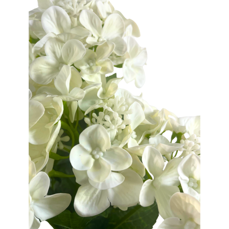 17" Real Touch Hydrangea Bush - Cream
