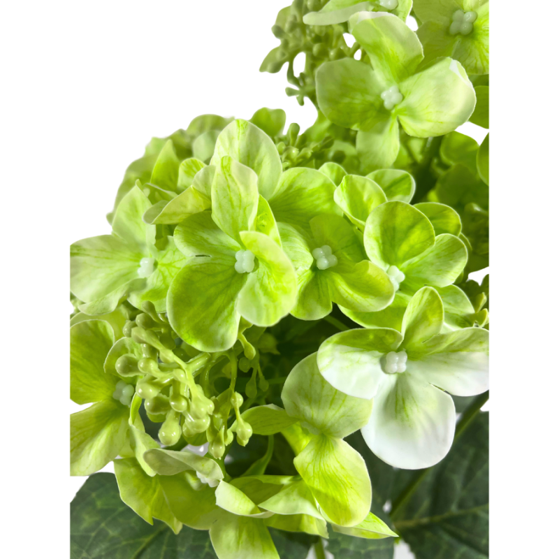 17" Real touch Hydrangea Bush - Green