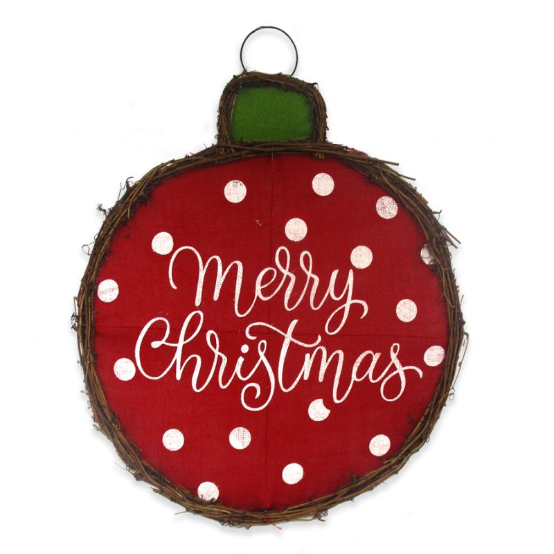 Merry Christmas Ornament Grapevine Form Wreaths Arrangements