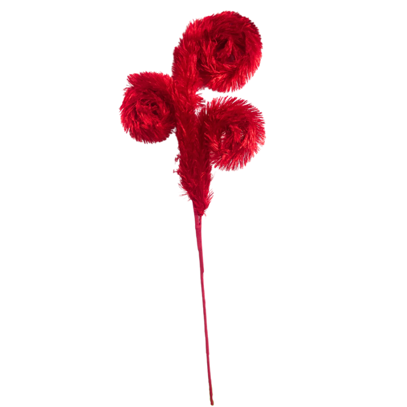 26" Red Feather Curly Pick