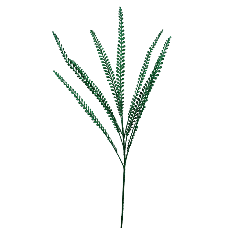 34" Sparkle Long Leaf Spray - Green