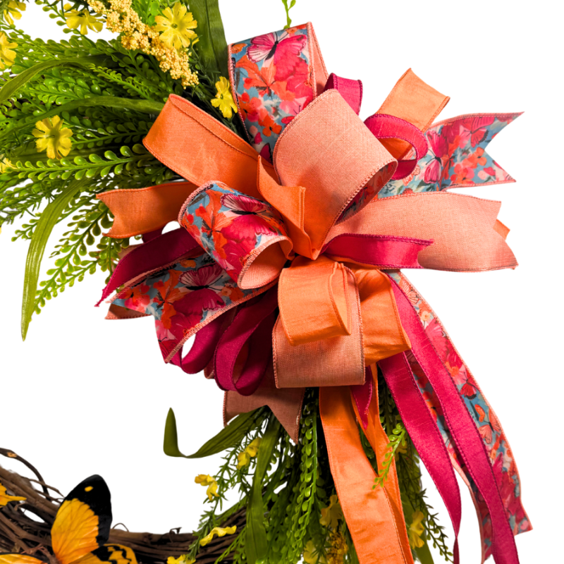 24" Spring Butterfly Wreath