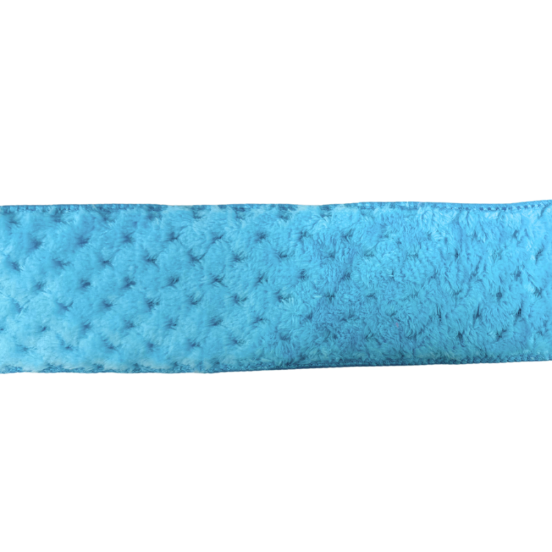 2.5"x10yds Sherpa Quatrefoil Pattern Ribbon- Blue