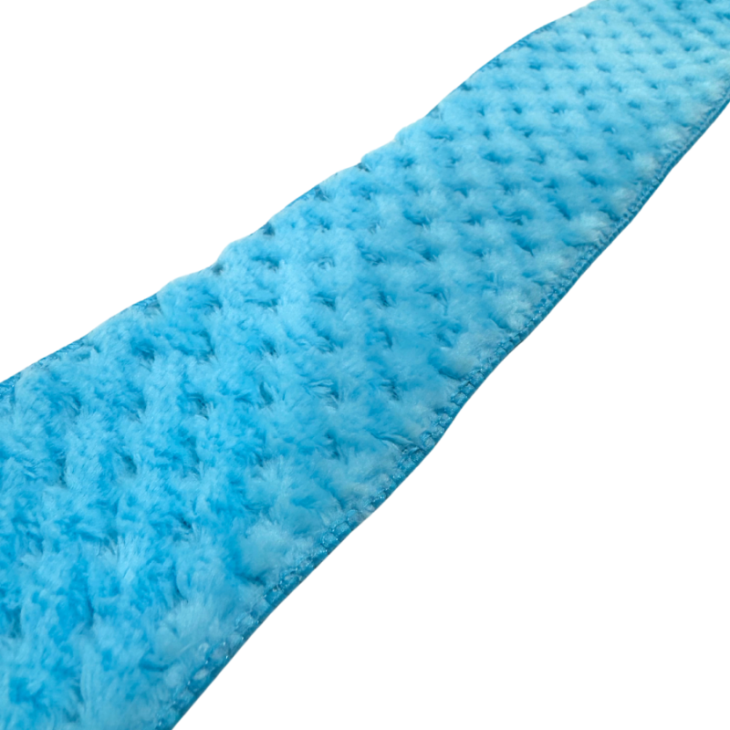 2.5"x10yds Sherpa Quatrefoil Pattern Ribbon- Blue