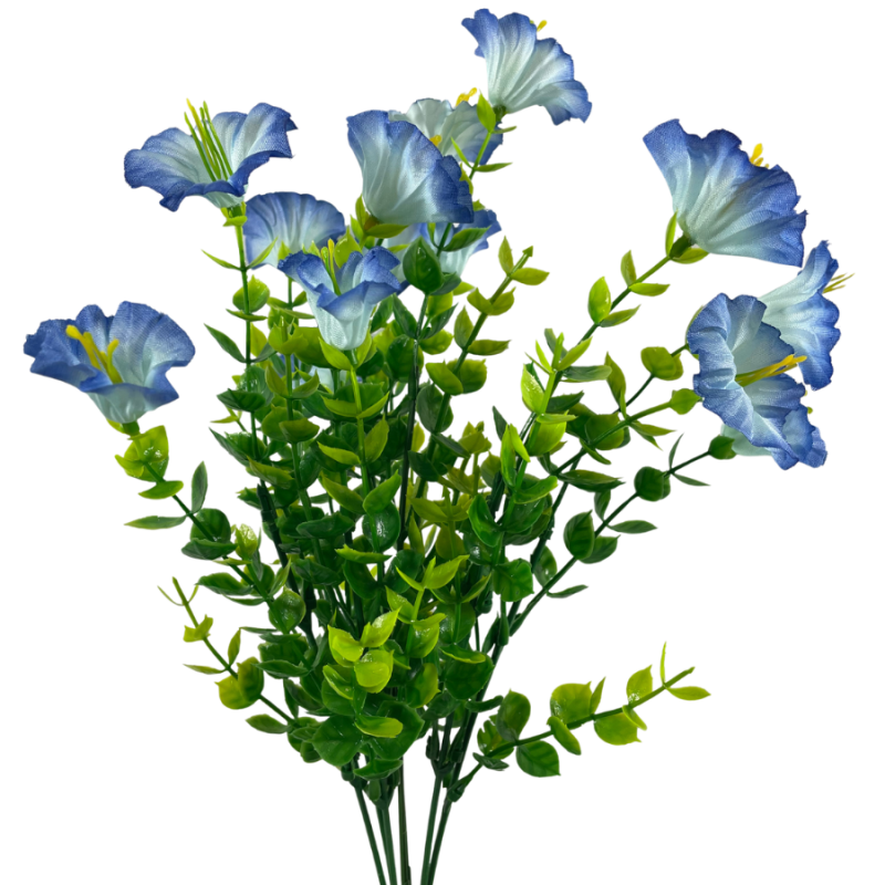14" Mini Morning Glory Bunch - Blue