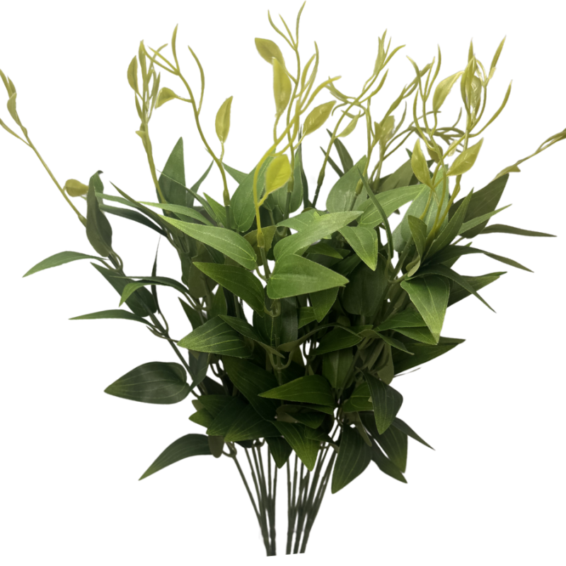 21" Clematis Leaf Bush - Two Tone Green