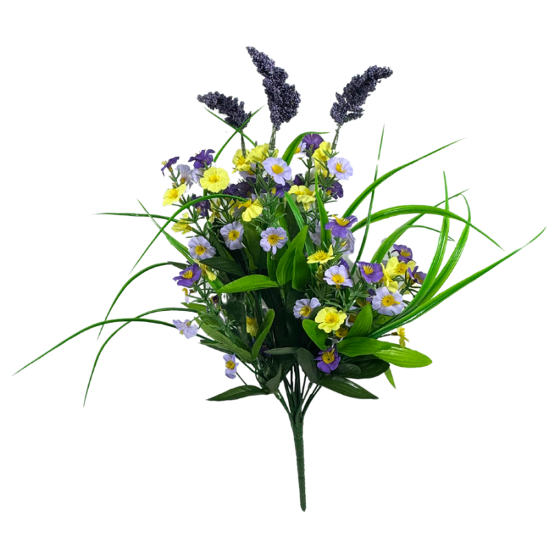 18" Spring Flower Bush- Purple