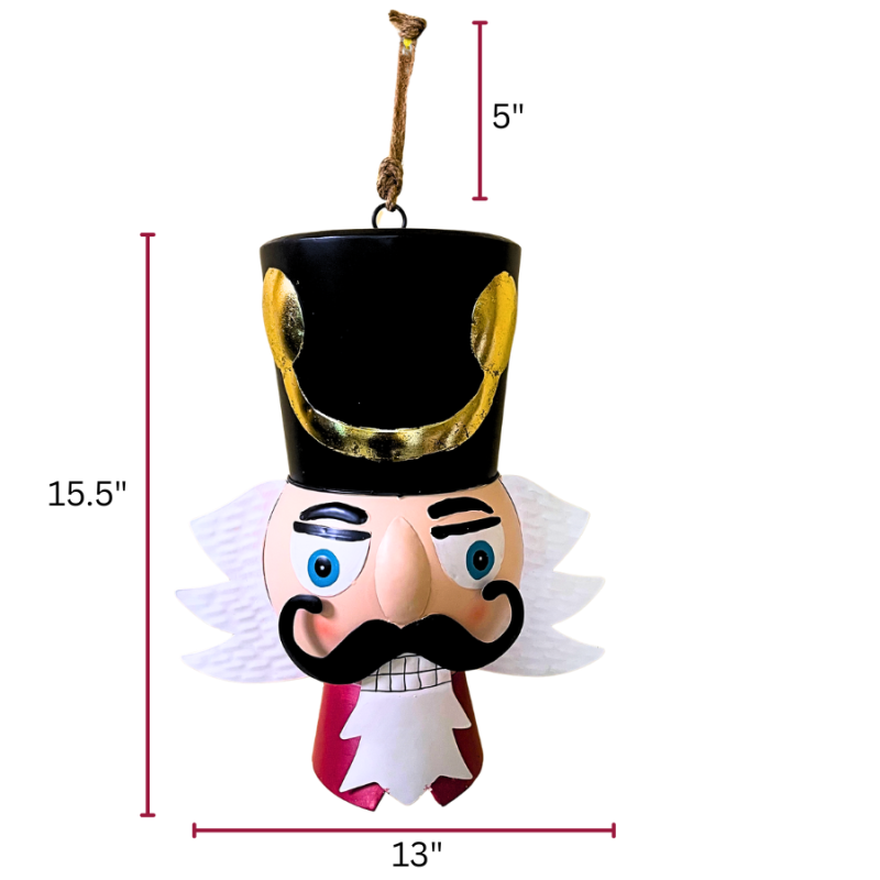 15.5" Metal Nutcracker Head Ornament