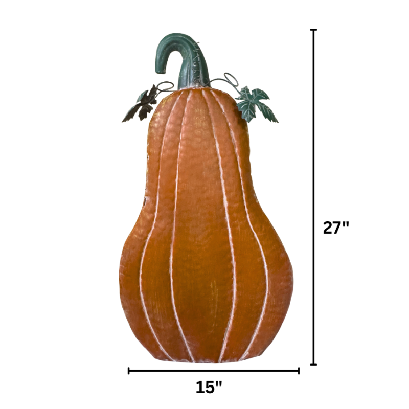 Metal Pumpkin Rustic Orange- Set of 3