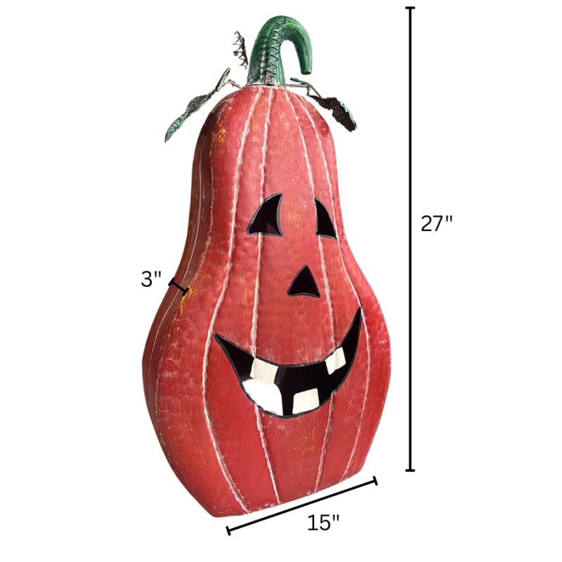 Metal Jack O' Lanterns w/ Candle Holder - Set of 3