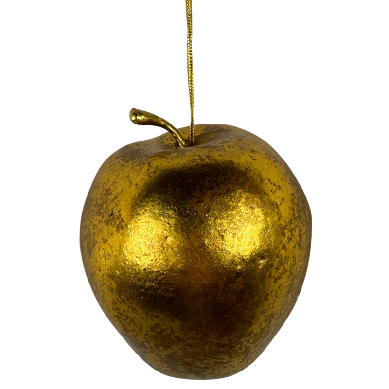4" Golden Apple Ornament