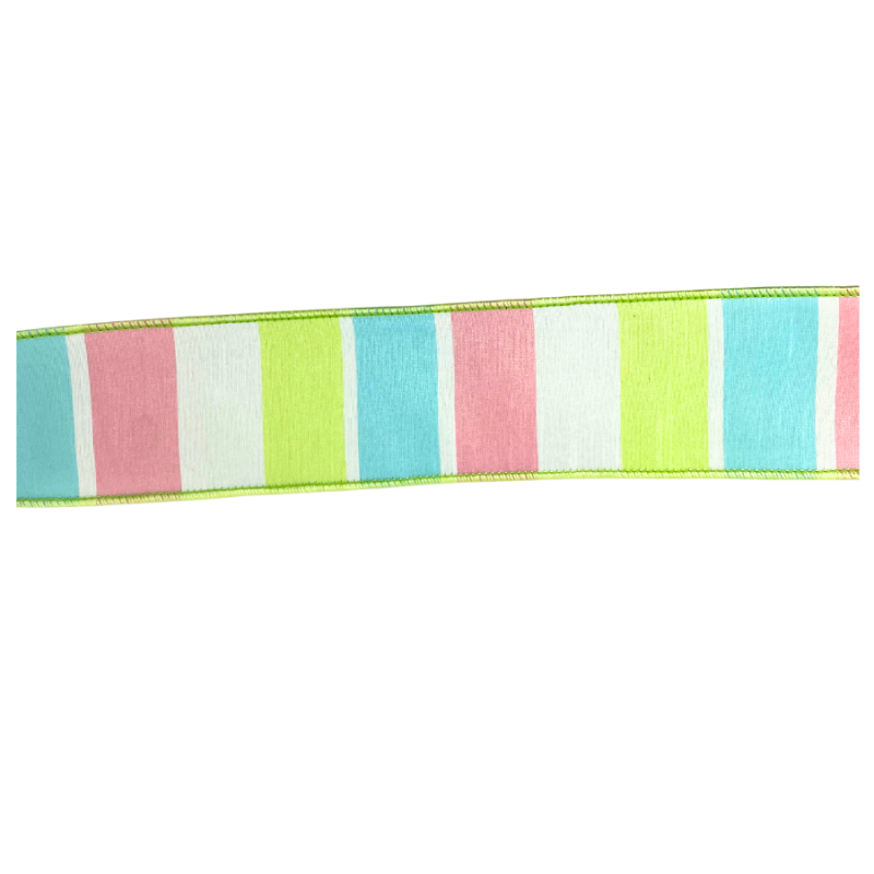 2.5" x 10yd Spring Block Pattern Ribbon