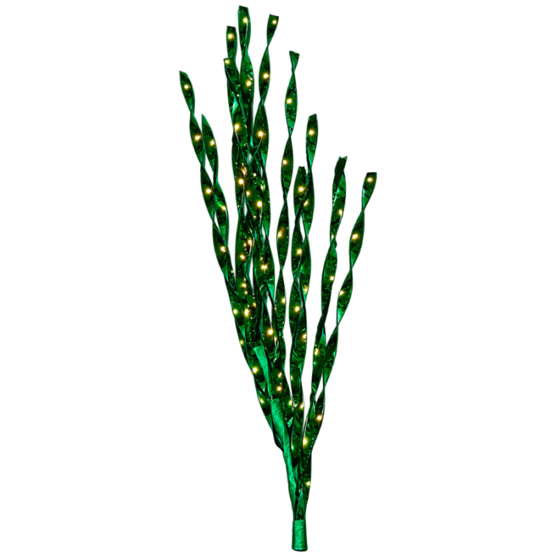 27" Metallic Twist Spray- Green