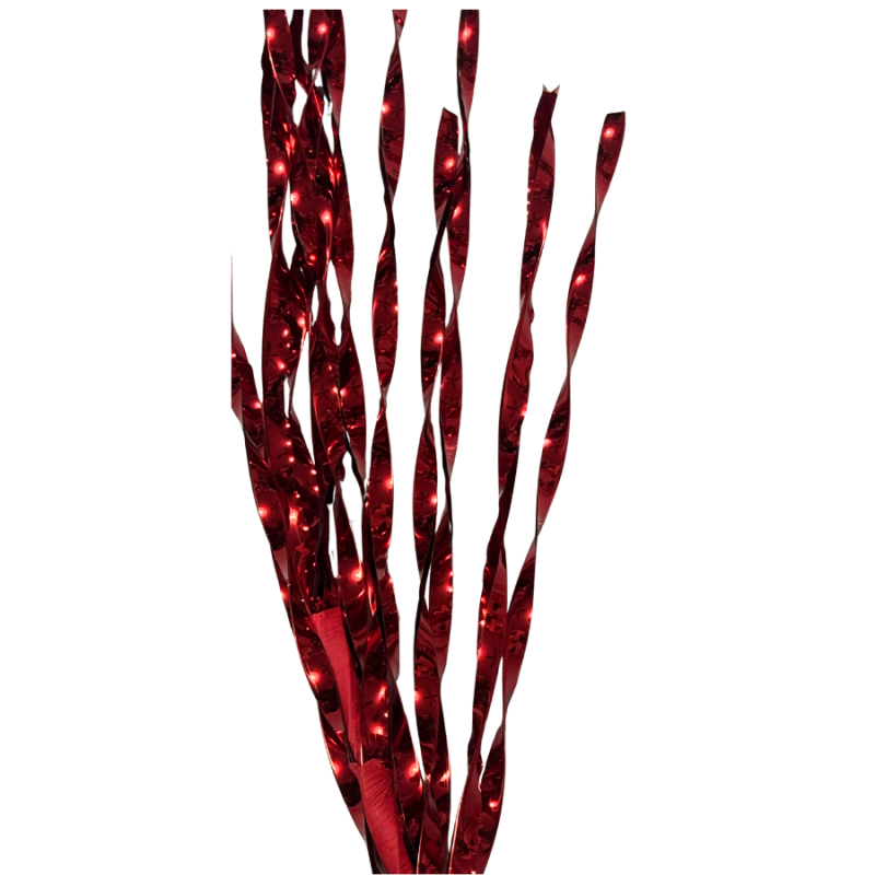 27" Metallic Twist Spray-Red