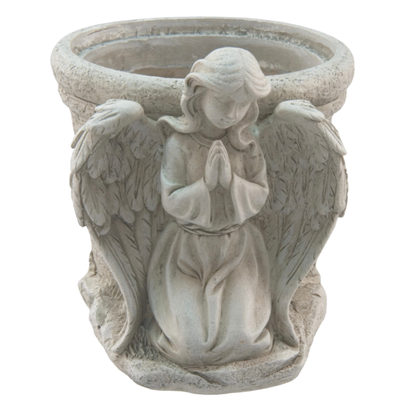 Polyresin Praying Angel Planter