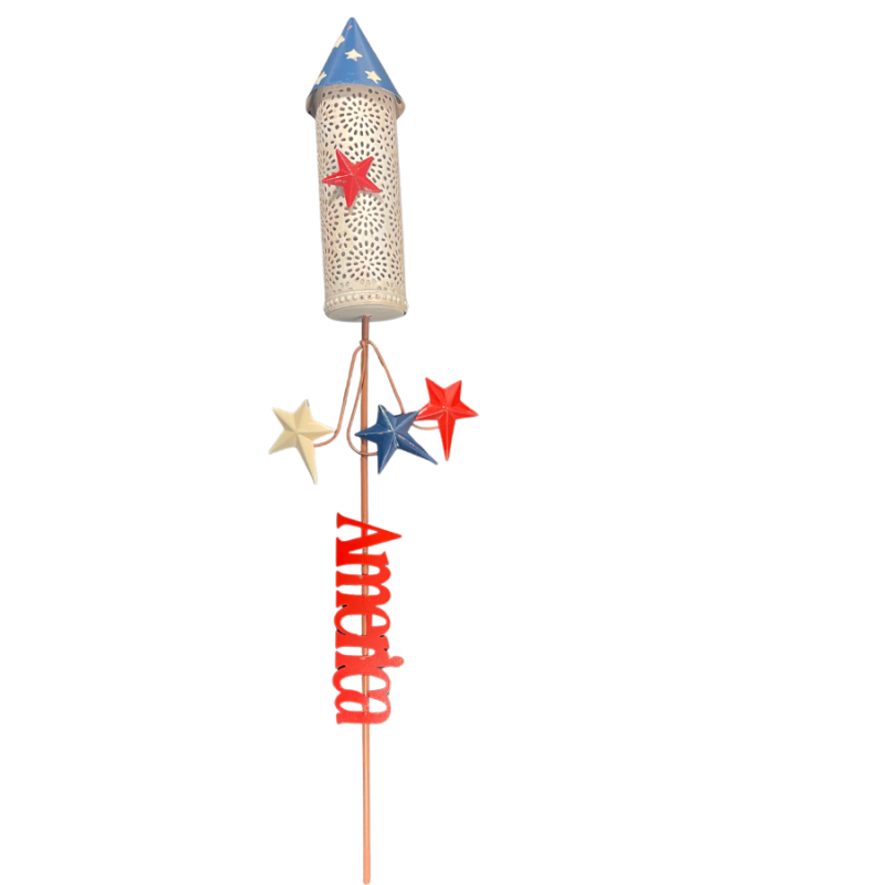 20" Metal White Firecracker Pick - America
