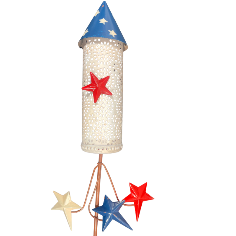 20" Metal White Firecracker Pick - America