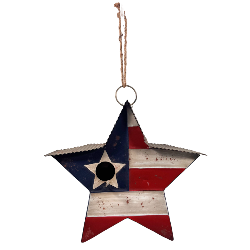 11.5" Metal Americana Birdhouse