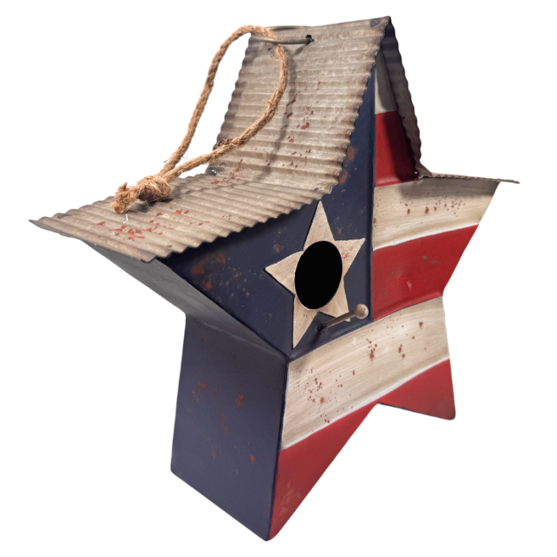 11.5" Metal Americana Birdhouse