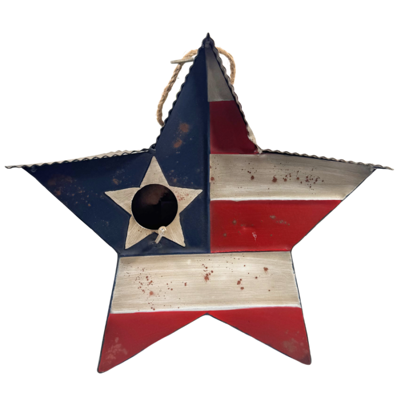 11.5" Metal Americana Birdhouse
