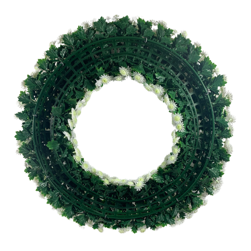 Mum Wreath 22" - UV Protected Cream
