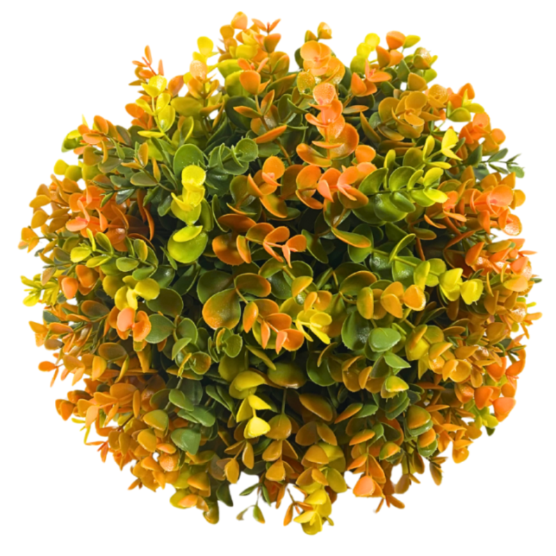 15.5" UV Eucalyptus Topiary Ball - Orange