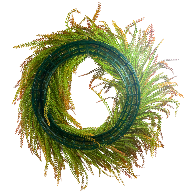 24" UV Bead Grass Wreath- Autumn