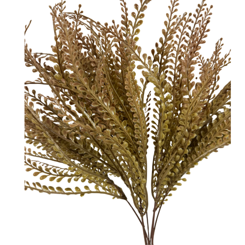 16" Bead Grass Bush- Beige