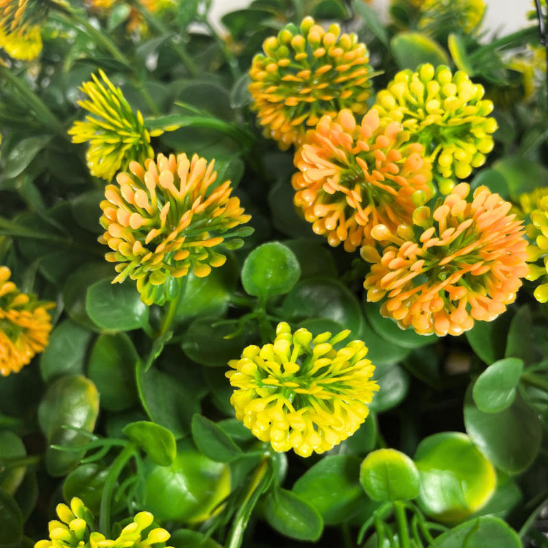 16.5" UV Clover Hanging Basket - Orange/ Yellow