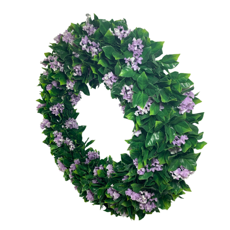 20" Purple Artificial Lilac Flower UV Wreath