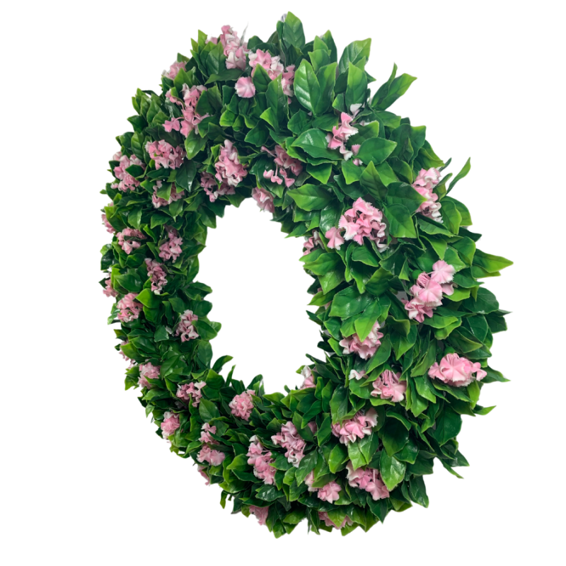 20" Pink Artificial Lilac Flower UV Wreath