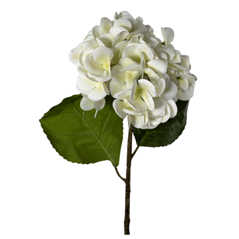 22" Real Touch Hydrangea Stem - Cream
