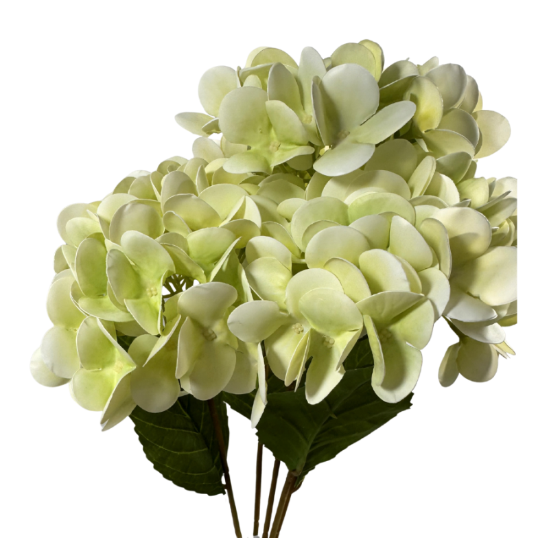 19" Real Touch Hydrangea Bush - Light Green