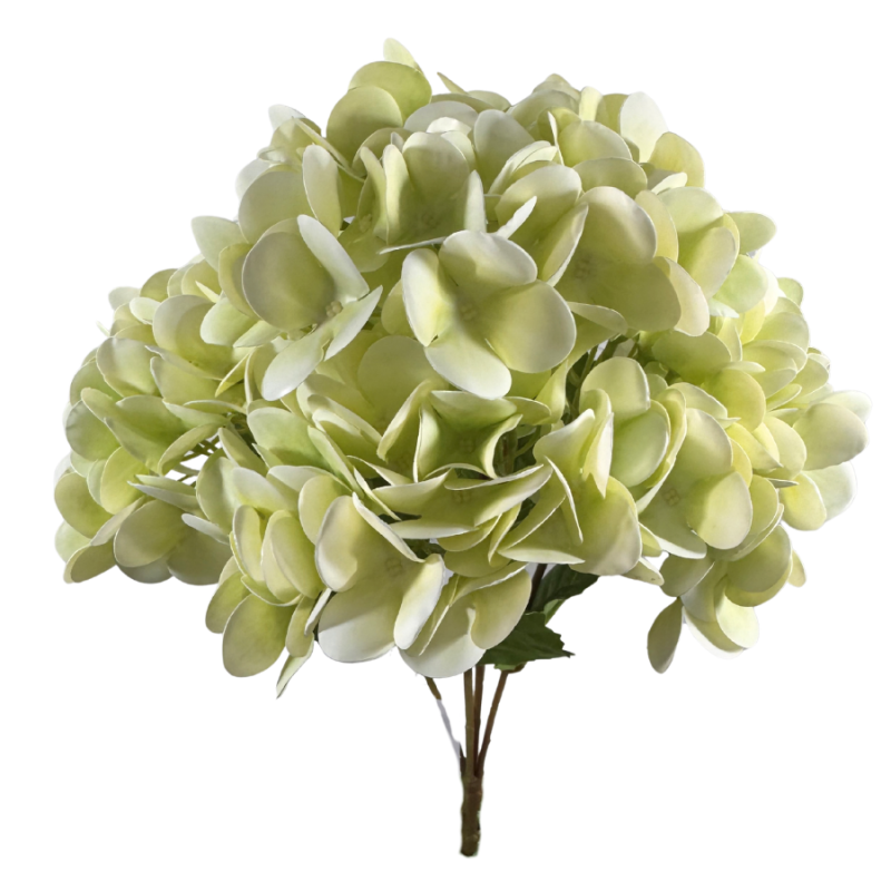 19" Real Touch Hydrangea Bush - Light Green