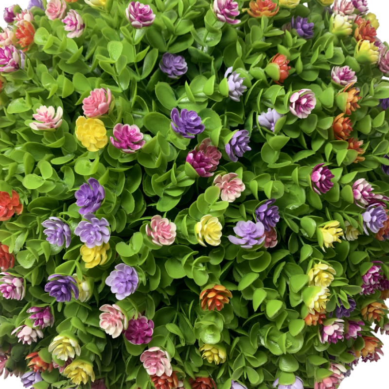 13.5" Eucalyptus Flower Mix Orb Topiary Ball