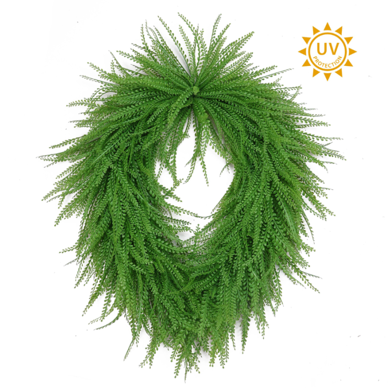22" Oval UV Bead Grass Wreath