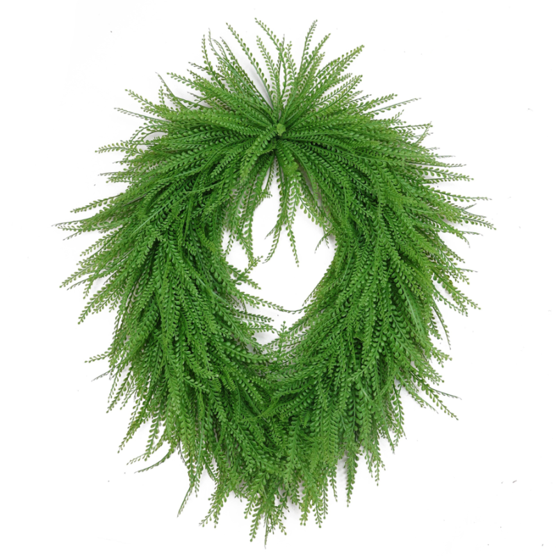 22" Oval UV Bead Grass Wreath