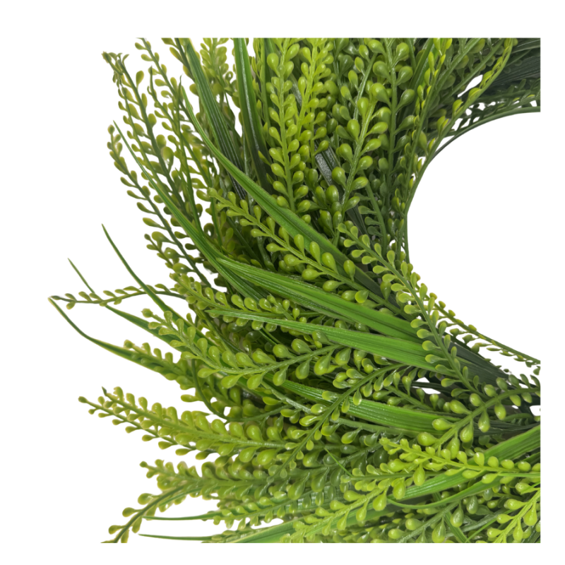 18" UV Protected Mixed Grass Wreath