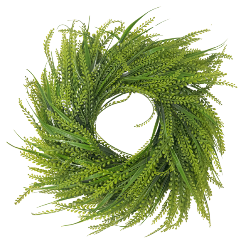 24" UV Protected Mixed Grass Wreath