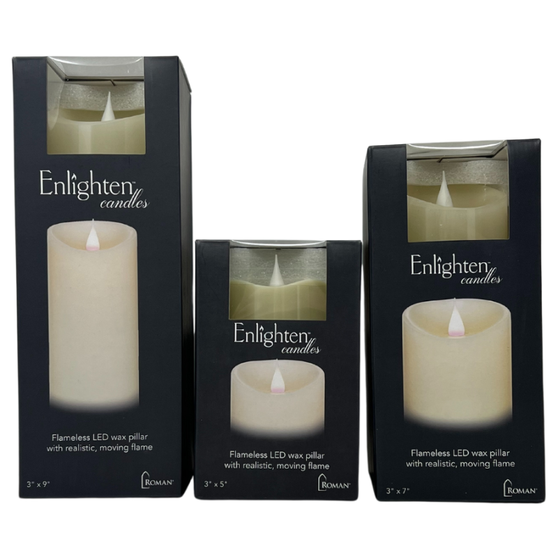 3" x 7" Enlighten Flameless Candle