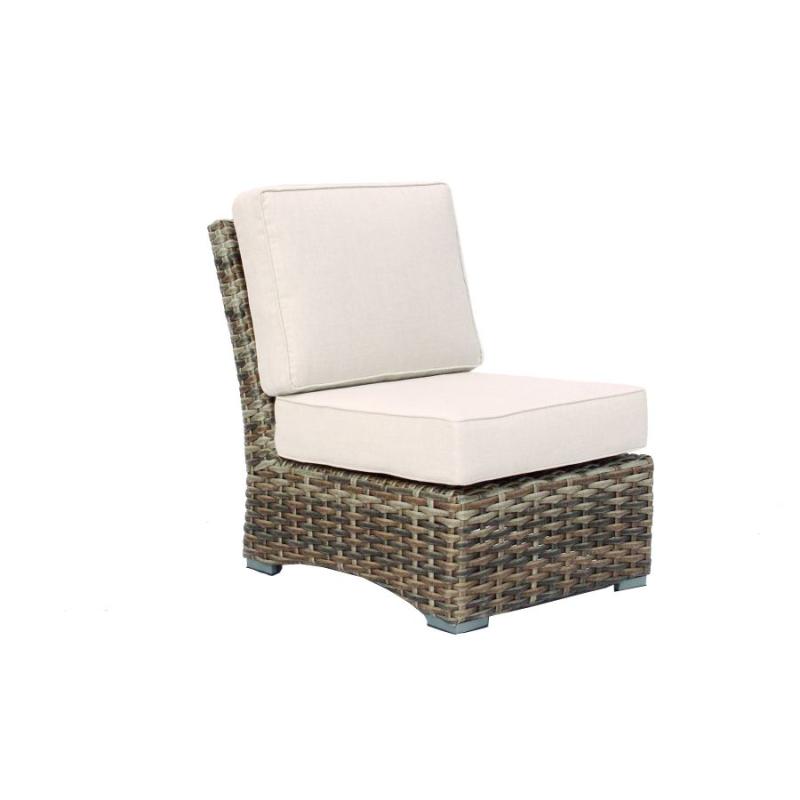 Catalina Silver Oak Armless Chair