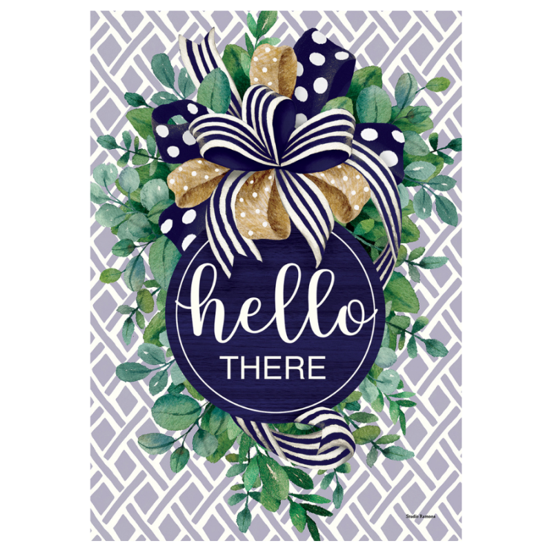 Eucalyptus on Navy Garden Flag