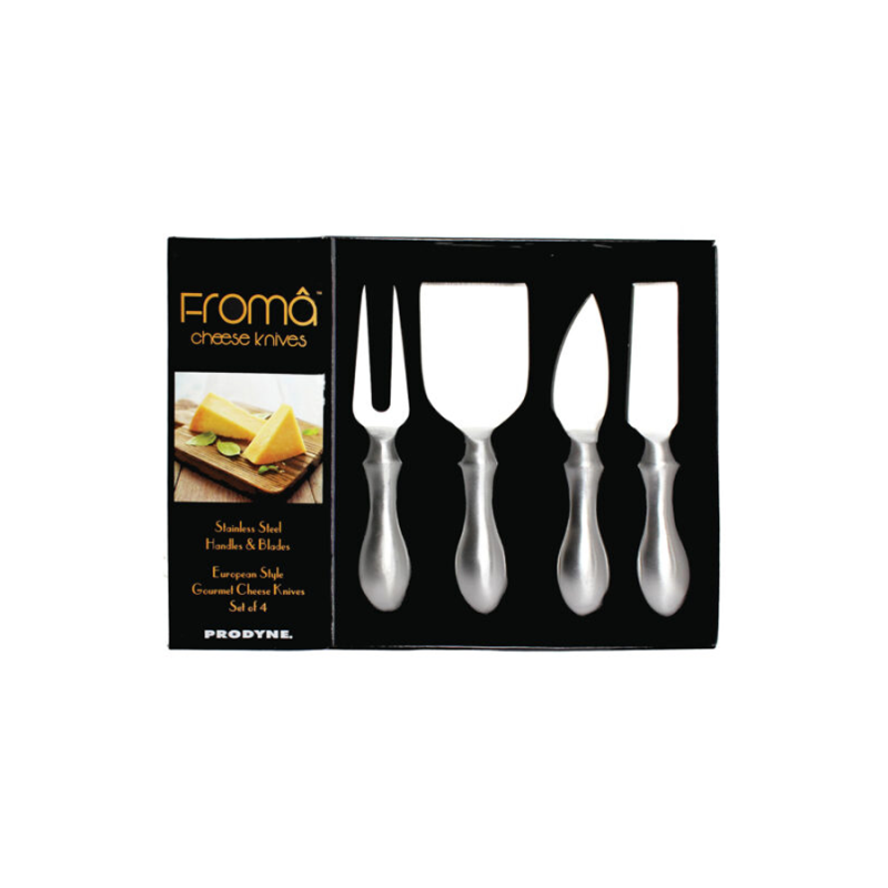Prodyne Set of 4 European Stainless Steel Gourmet Cheese Knives