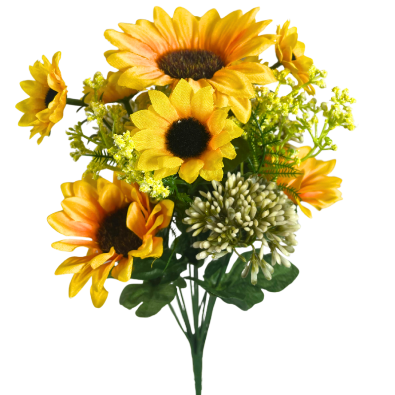 15" Sunflower & Filler Bush