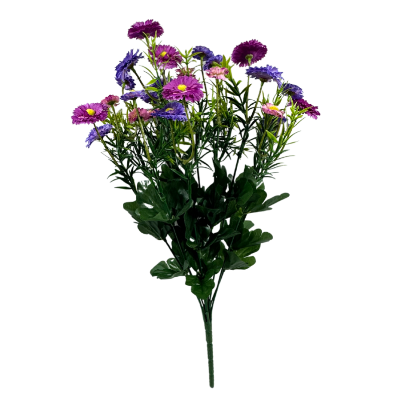 17.5" Mini Daisy Bush- Purple/Fushia