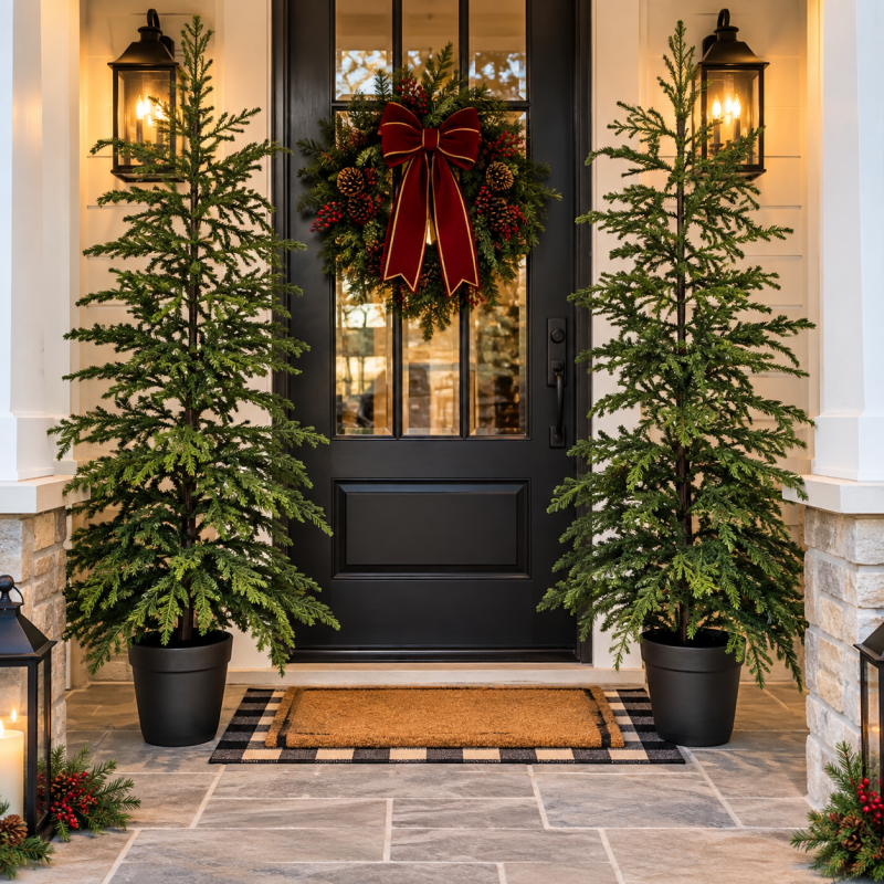 48" Norfolk Green Pine Tree In Pot Set