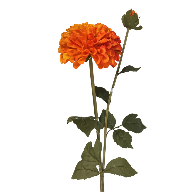 31" Dahlia Spray- Orange/Yellow