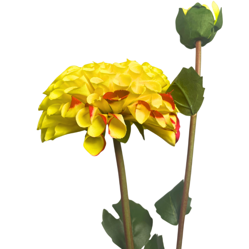 31" Dahlia Spray - Yellow/ Red