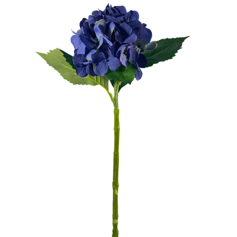 19" Long Stem Hydrangea - Dark Blue