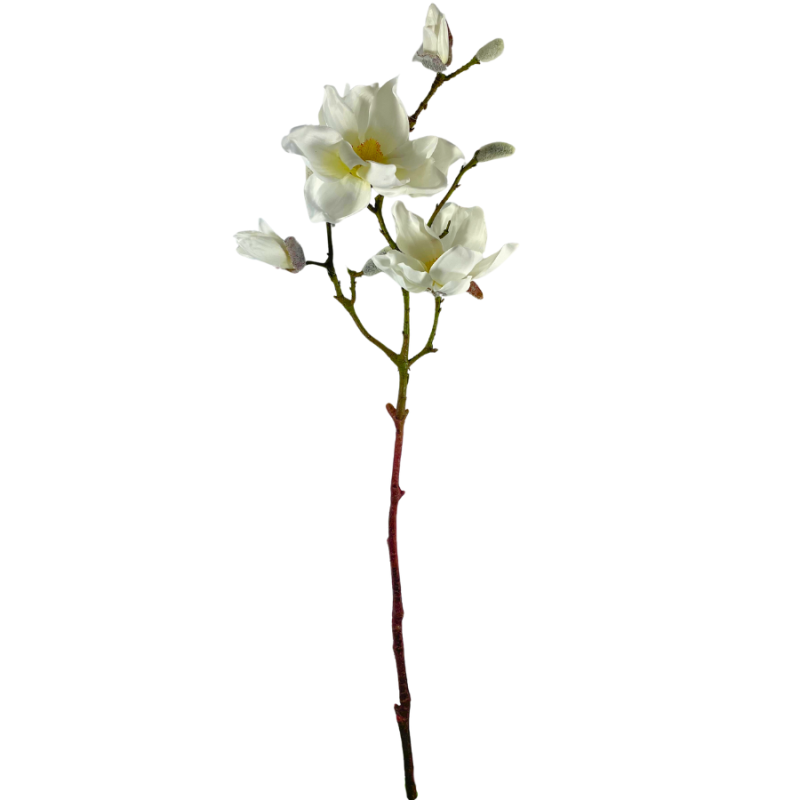 25" Magnolia Spray - White